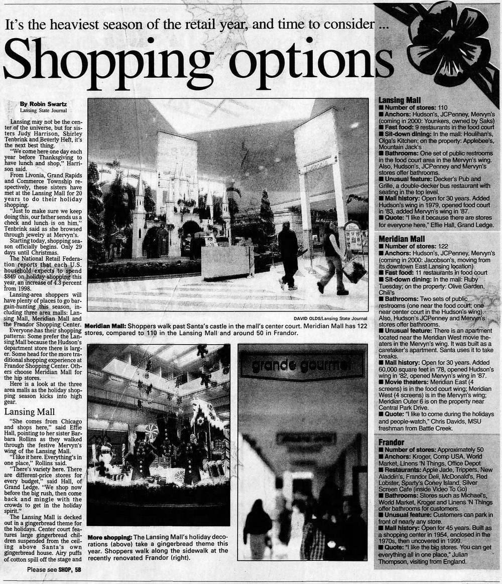 Frandor Shopping Center - 1999 Article On Lansing Area Malls